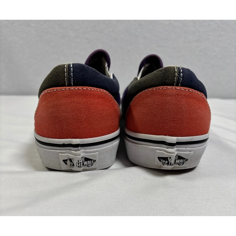 Vans Classic Slip On Colorblock Purple Navy Orange Men 8.5 Womens 10 VN0A38F7U5B